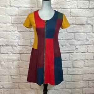 Vintage Y2K Cato colorblock mini dress